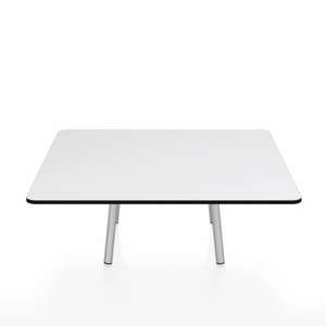 Emeco Parrish Low Table - Square Top Coffee Tables Emeco Table Top 36" Clear Anodized Aluminum White HPL