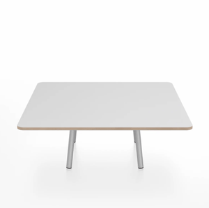 Emeco Parrish Low Table - Square Top Coffee Tables Emeco Table Top 36" Clear Anodized Aluminum White Laminate Plywood