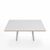 Emeco Parrish Low Table - Square Top Coffee Tables Emeco Table Top 36" Clear Anodized Aluminum White Laminate Plywood