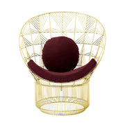 Peacock Pad & Round Throw Pillow Accessories Bend Goods Burgundy 