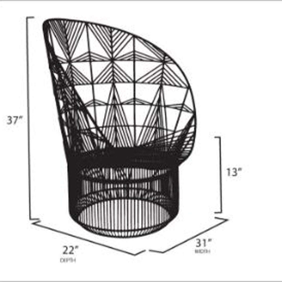 Peacock Lounge Chair lounge chair Bend Goods 