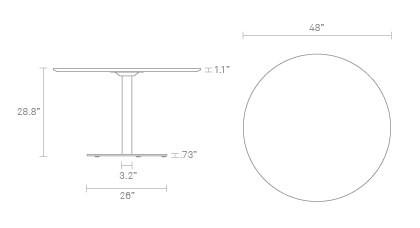 Easy 48" Dining Table Tables BluDot 