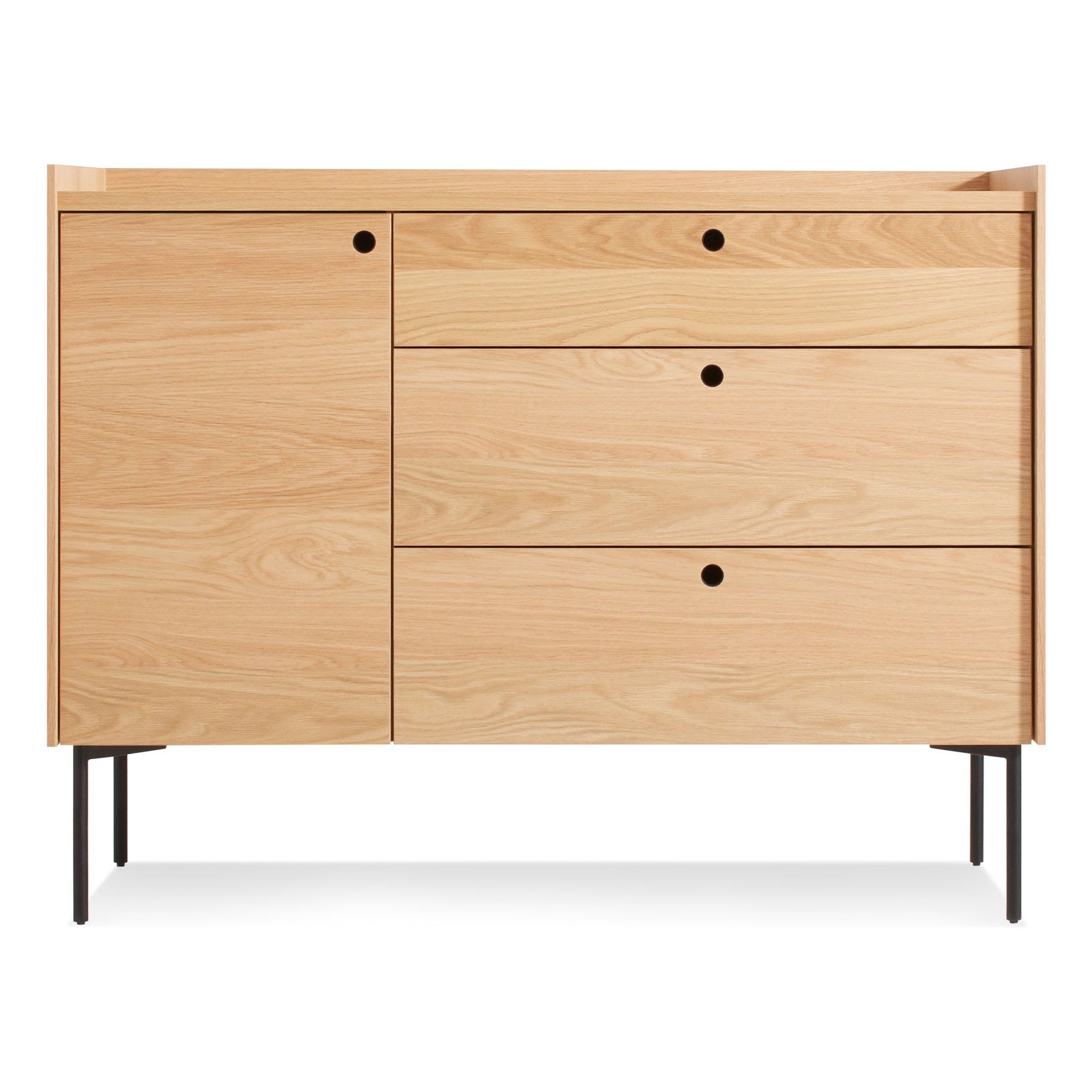 Peek 1 Door 3 Drawer Credenza storage BluDot White Oak 