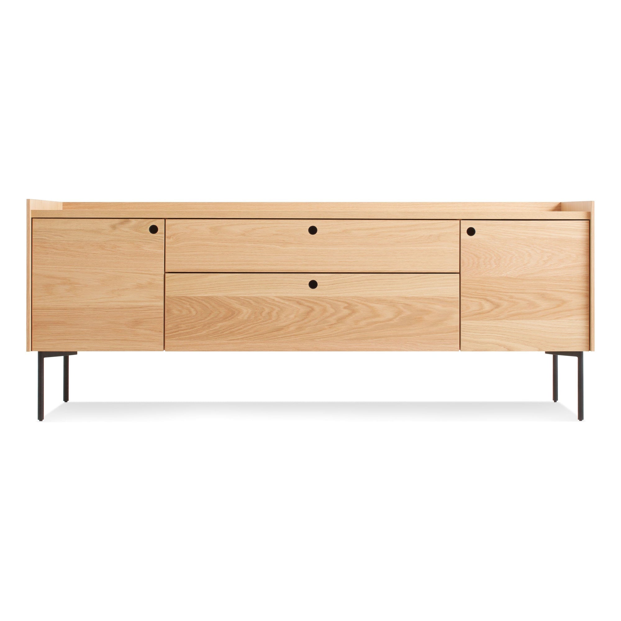 Peek 2 Door 2 Drawer Console storage BluDot White Oak 
