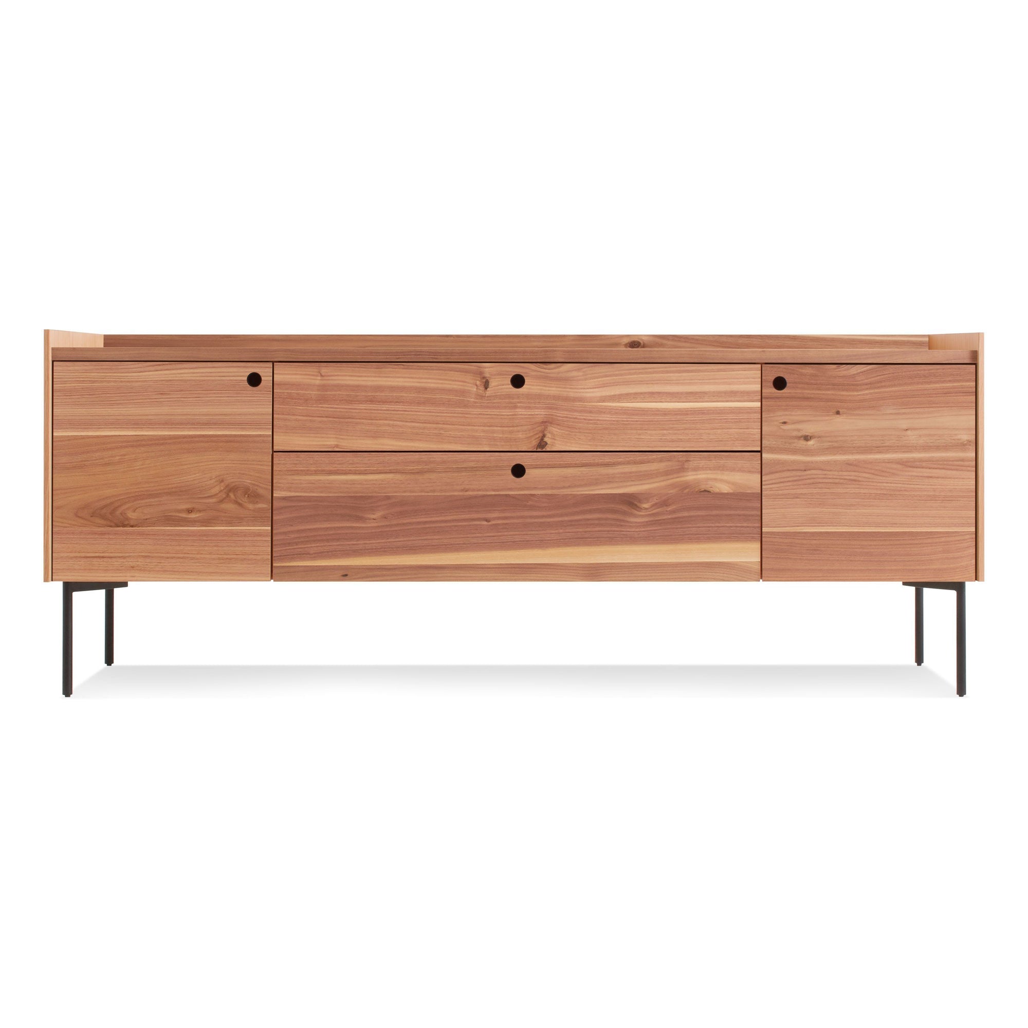 Peek 2 Door 2 Drawer Console storage BluDot Rustic Walnut 