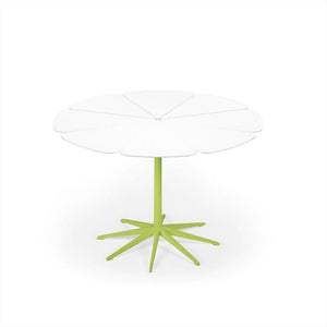 Petal Dining Table Outdoors Knoll White Petals Lime Green 