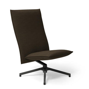 Pilot by Knoll™ - High Back Lounge Chair lounge chair Knoll Dark Grey Painted Delite fabric - Tobacco 