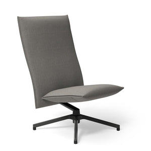 Pilot by Knoll™ - High Back Lounge Chair lounge chair Knoll Dark Grey Painted Delite fabric - Gray 