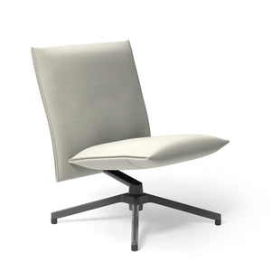 Pilot by Knoll™ - Low Back Lounge Chair lounge chair Knoll Dark Grey Painted Delite fabric - Stone 
