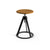 Piton Adjustable-Height Stool Stools Knoll Teak Jet Black 