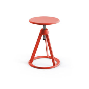 Piton Adjustable-Height Stool Stools Knoll Red Coral Red Coral 