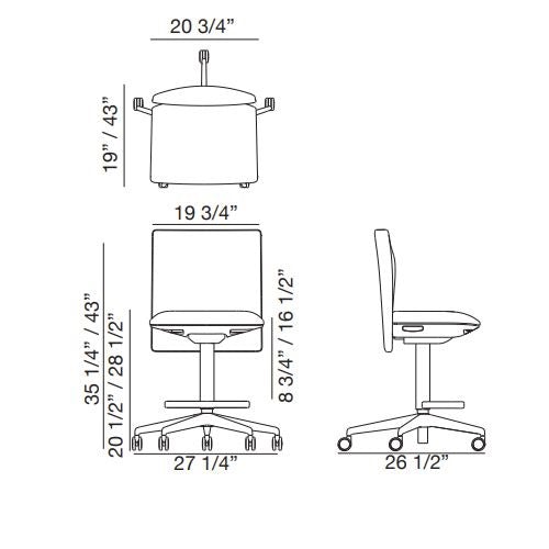 Planesit Stool 5 Ways On Castors Stools Arper 