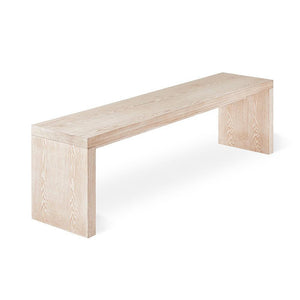 Plank Dining Bench Benches Gus Modern White Wash Ash 