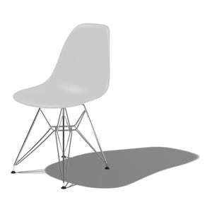 Eames Molded Plastic Side Chair-Wire Base / DSR Side/Dining herman miller Trivalent Chrome Base Frame Finish + $50.00 Alpine Seat and Back Standard Glide With Felt Bottom + $20.00