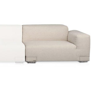 Plastics Duo Chair with Left Arm Sofa Kartell Small - 34 in D Ecru 