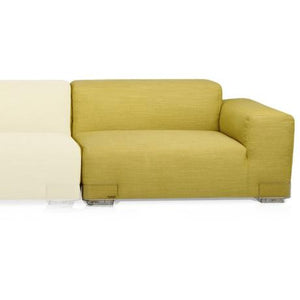 Plastics Duo Chair with Left Arm Sofa Kartell Small - 34 in D Green 