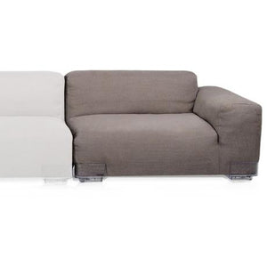 Plastics Duo Chair with Left Arm Sofa Kartell Small - 34 in D Grey 