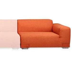 Plastics Duo Chair with Left Arm Sofa Kartell Small - 34 in D Orange 