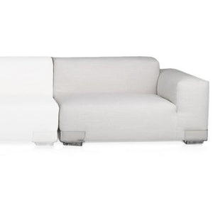 Plastics Duo Chair with Left Arm Sofa Kartell Small - 34 in D White 