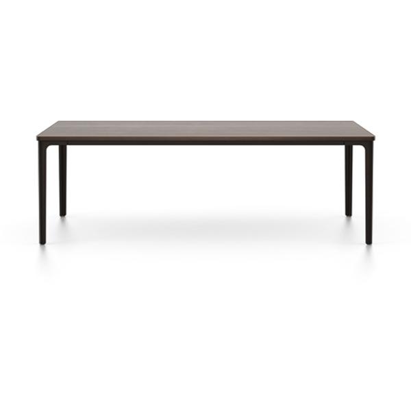 Plate Rectangular Table Coffee Tables Vitra 44.5"L x 28" W - smoked oak top - chocolate base 