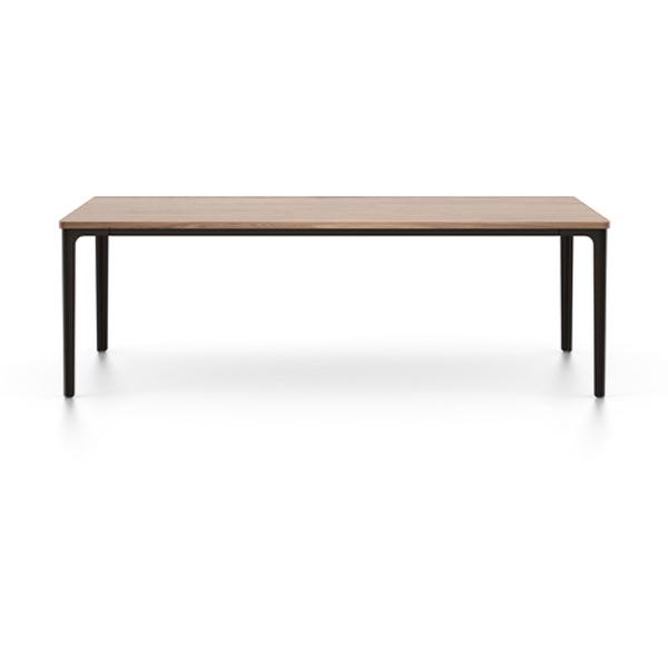 Plate Rectangular Table Coffee Tables Vitra 44.5"L x 28" W - Walnut top - chocolate base 