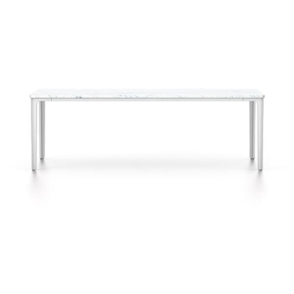 Plate Rectangular Table Coffee Tables Vitra 44.5"L x 16.25" W - Carrara Marble Top - White Base 