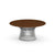 Platner 36" Coffee Table Coffee Tables Knoll Polished Nickel Light Oak 