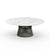 Platner 42" Coffee Table Coffee Tables Knoll Metallic Bronze Carrara marble, Satin finish 