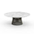 Platner 42" Coffee Table Coffee Tables Knoll Metallic Bronze Carrara marble, Shiny finish 