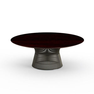 Platner 42" Coffee Table Coffee Tables Knoll Metallic Bronze Dark Cherry 