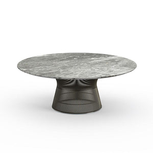 Platner 42" Coffee Table Coffee Tables Knoll Metallic Bronze Grey marble, Satin finish 