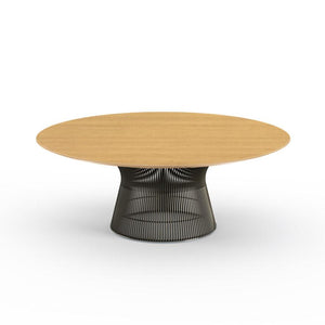 Platner 42" Coffee Table Coffee Tables Knoll Metallic Bronze Light Oak 
