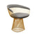 Platner Arm Chair - Gold Side/Dining Knoll 