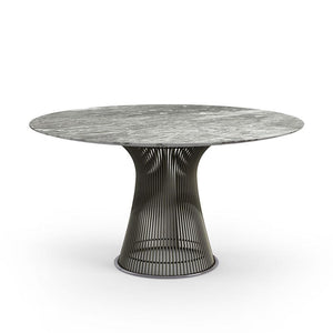 Platner Dining Table Dining Tables Knoll Metallic Bronze Grey marble, Satin finish 