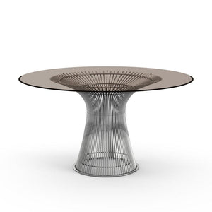 Platner Dining Table Dining Tables Knoll Polished Nickel Bronze Glass 