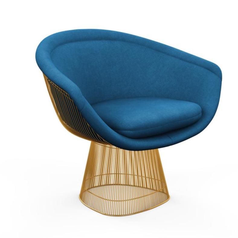 Platner Lounge Chair - Gold lounge chair Knoll 