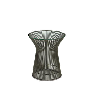 Platner Side Table side/end table Knoll Metallic Bronze Clear Glass 