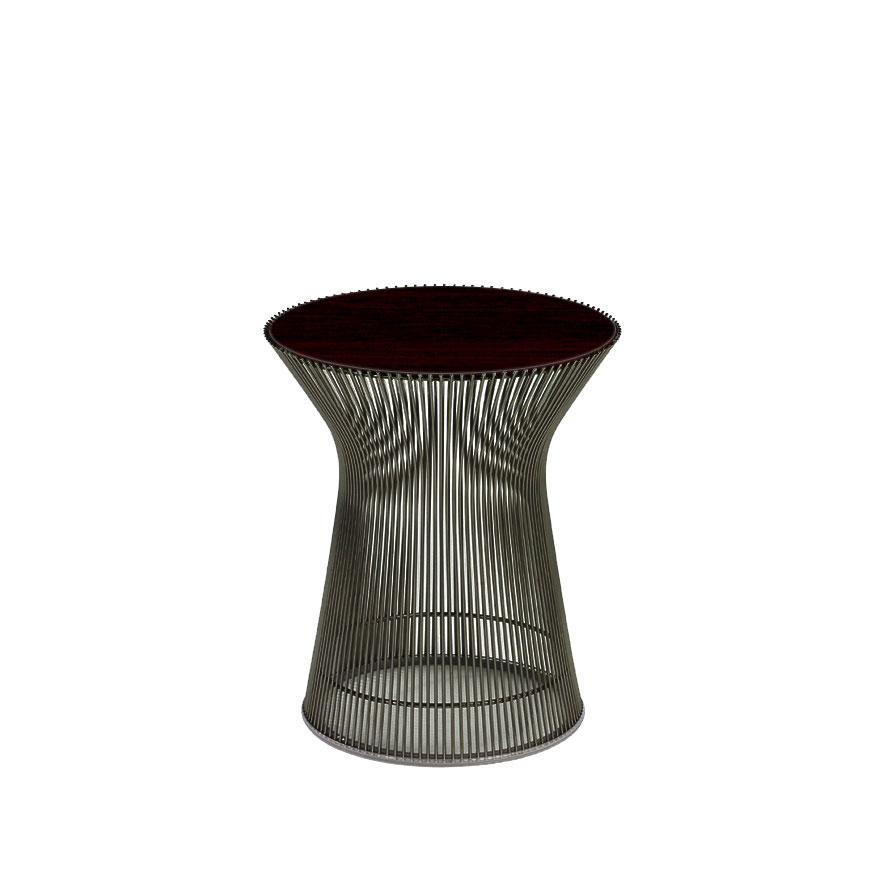 Platner Side Table side/end table Knoll Metallic Bronze Dark Cherry 