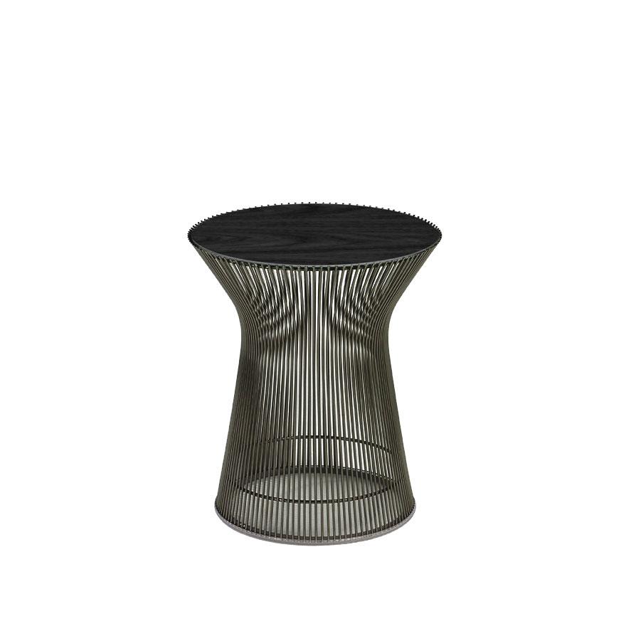 Platner Side Table side/end table Knoll Metallic Bronze Ebonized Walnut 