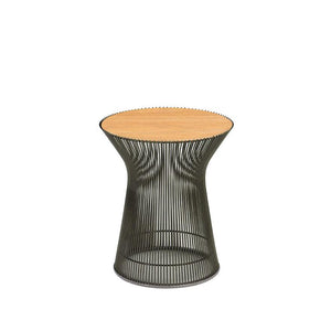 Platner Side Table side/end table Knoll Metallic Bronze Light Oak 