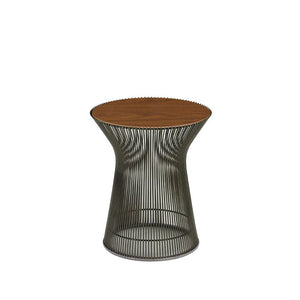 Platner Side Table side/end table Knoll Metallic Bronze Light Walnut 