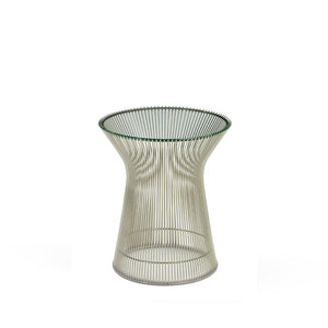 Platner Side Table side/end table Knoll Polished Nickel Clear Glass 