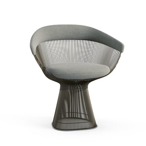 Platner Arm Chair Side/Dining Knoll Metallic Bronze Swan Knoll Velvet 