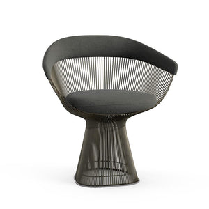 Platner Arm Chair Side/Dining Knoll Metallic Bronze Graphite Knoll Velvet 