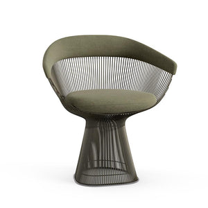 Platner Arm Chair Side/Dining Knoll Metallic Bronze Sage Knoll Velvet 