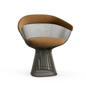 Platner Arm Chair Side/Dining Knoll Metallic Bronze Penny Knoll Velvet 