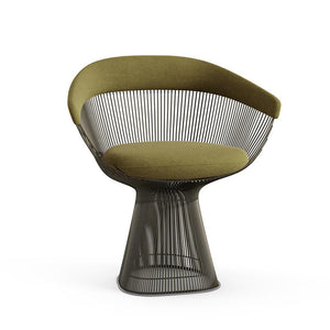 Platner Arm Chair Side/Dining Knoll Metallic Bronze Moss Knoll Velvet 