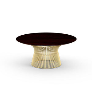 Platner Coffee Table - 36" in Gold Coffee Tables Knoll 18K Gold plated Dark Cherry 