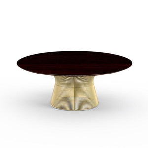 Platner Coffee Table - 42" in Gold Coffee Tables Knoll 18K Gold plated Dark Cherry 