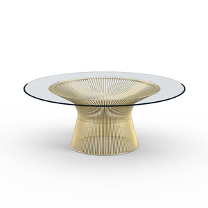 Platner Coffee Table - 42" in Gold Coffee Tables Knoll 